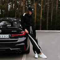 Damen sportliches Loungewear-Set mit Streifen WW