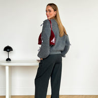 Damen Strickjacke mit romantischen Rüschendetails WW