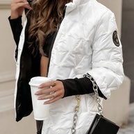 Damen Steppjacke mit hochabschließendem Kragen und breitem Ärmel WW