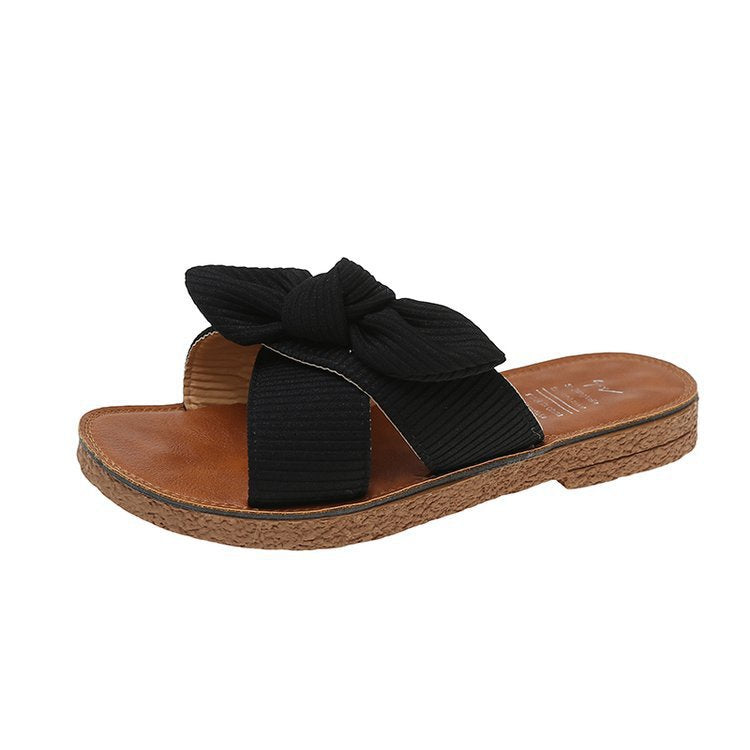 Damen Bequeme Trendige Sandalen mit Knoten-Design WW