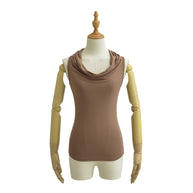 Damen ärmelloses Cowl-Top aus weichem, elastischem Material WW