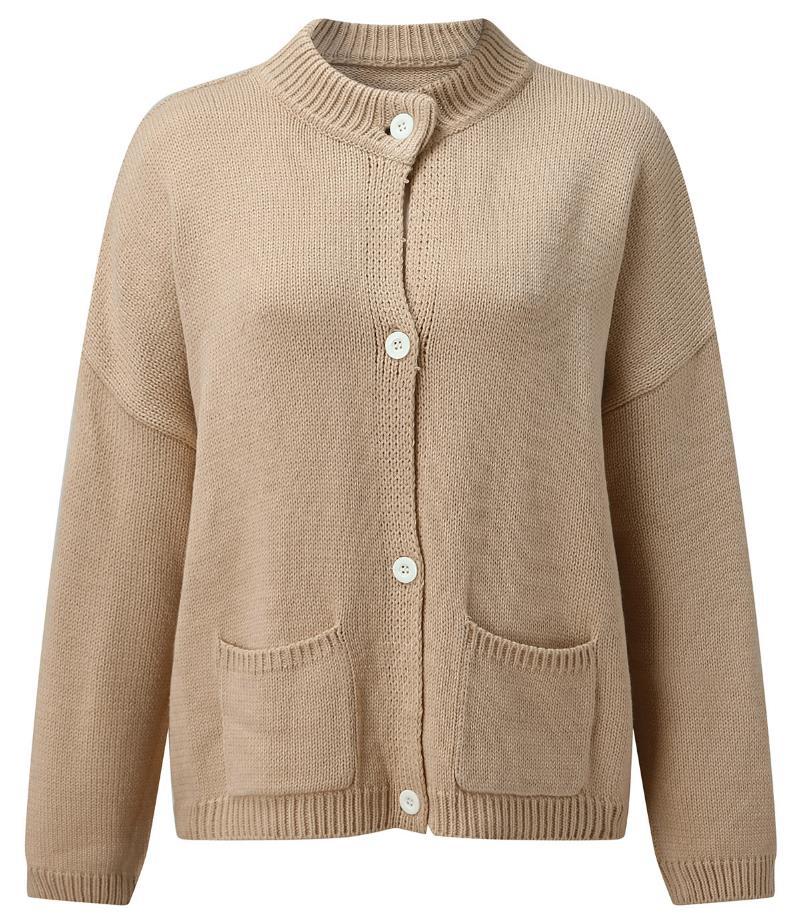 Damen Strickjacke im lässigen Schnitt mit Knopfdetails WW