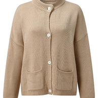 Damen Strickjacke im lässigen Schnitt mit Knopfdetails WW