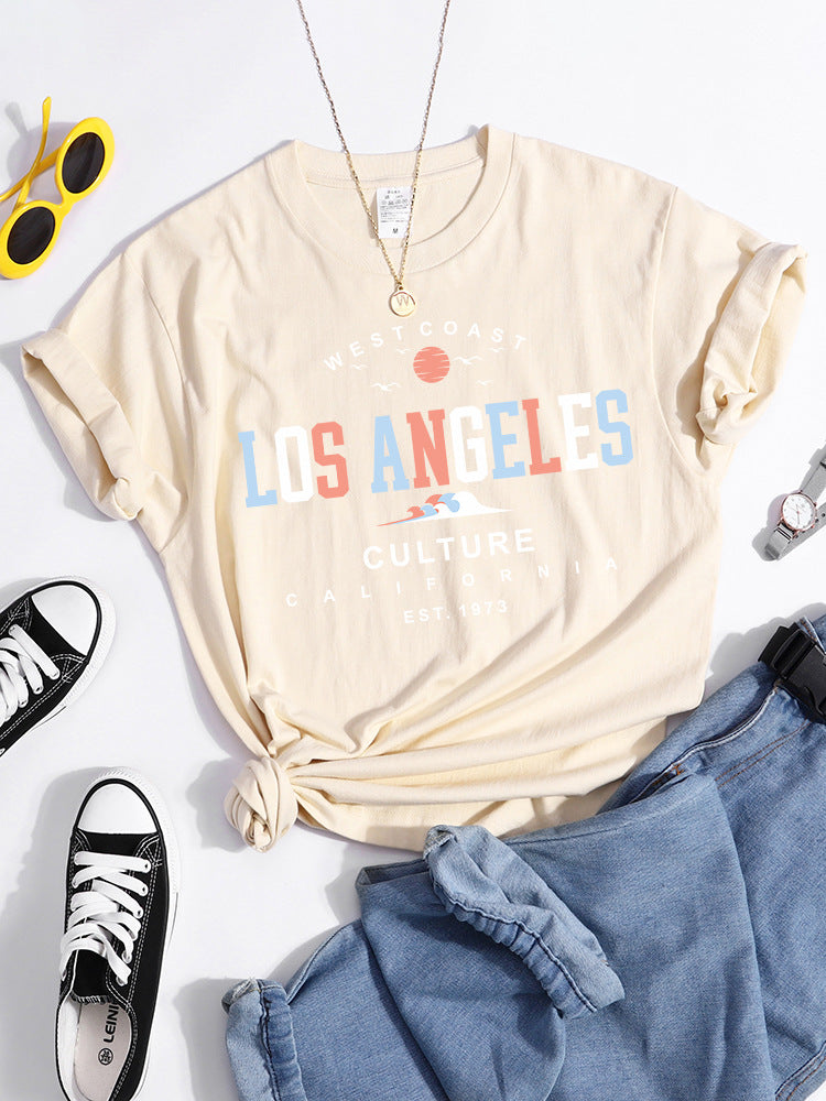 Damen Grafikdruck T-Shirt mit inspirierendem Slogan WW