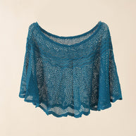 Damen luftiger Strickponcho im modernen Design WW