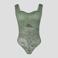 Damen Spitzen-Bodysuit mit floralem Design und konturierendem Schnitt WW