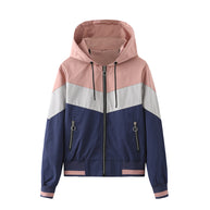 Damen sportliche Windbreaker-Jacke mit praktischen Reißverschlusstaschen WW