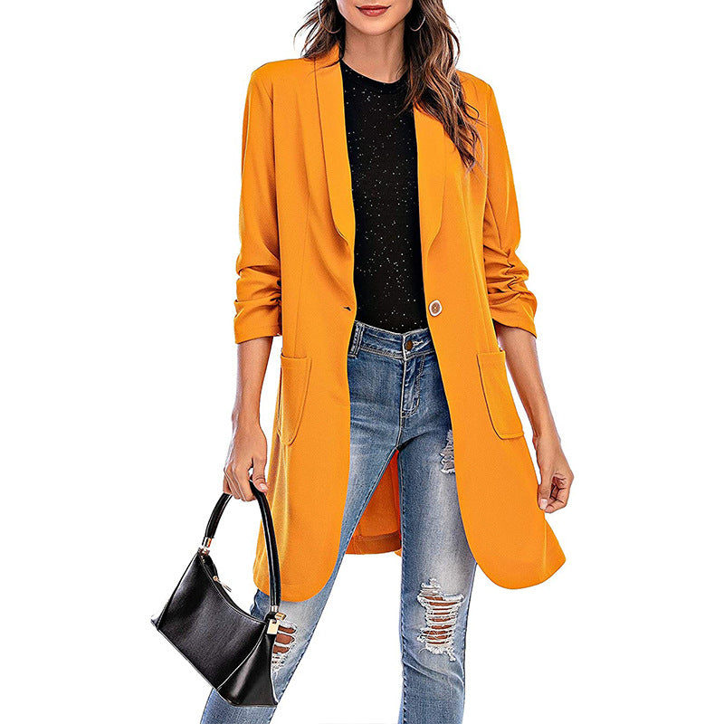 Damen Stretchiger Blazer mit modernem Schnitt und Taschen WW