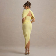 Damen elegantes, figurbetontes Rüschendes Abendkleid W&W