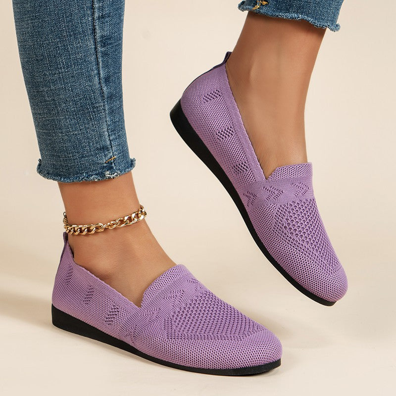 Damen Bequeme Slip-On Ballerinas mit atmungsaktivem Obermaterial WW
