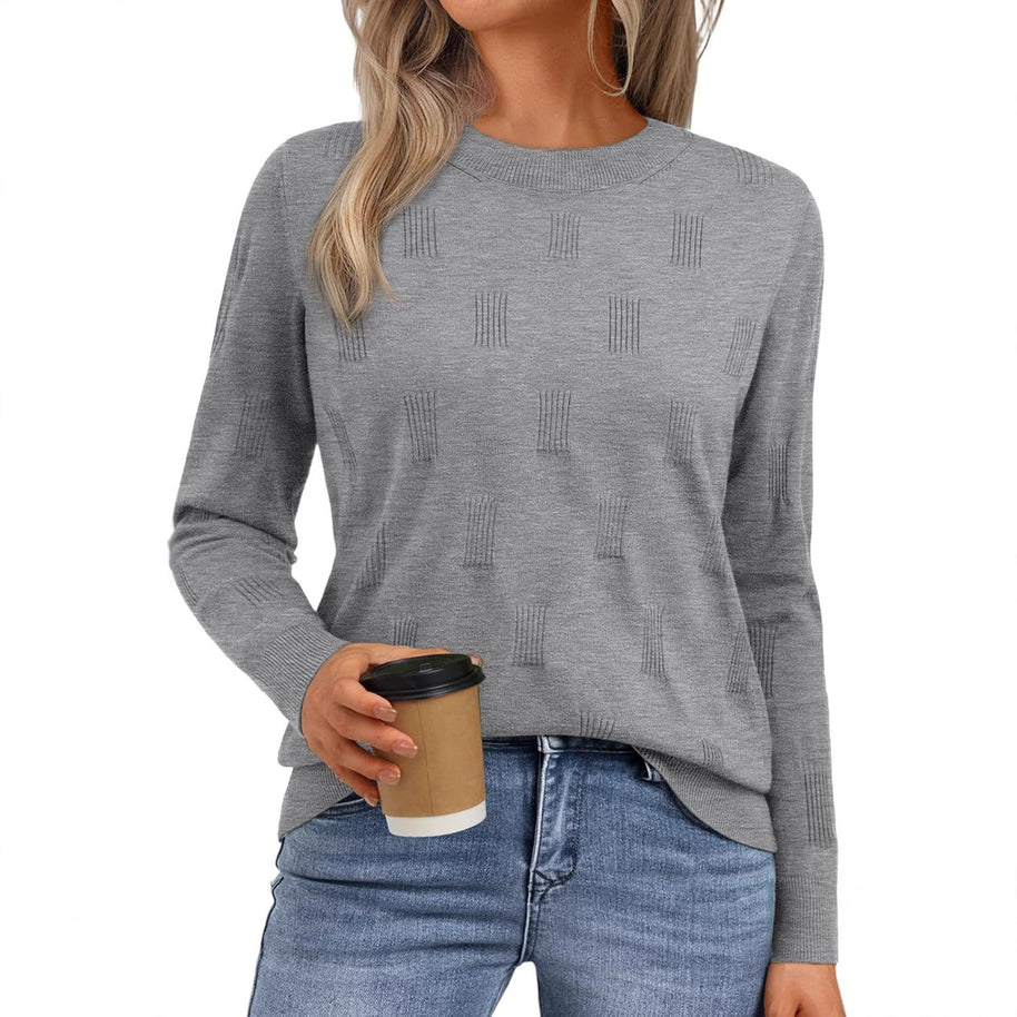 Damen Strickpullover mit strukturiertem Muster und lässigem Schnitt WW