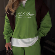 Damen Sportliches Streetwear-Set mit lässigem Hoodie und weitem Schnitt WW