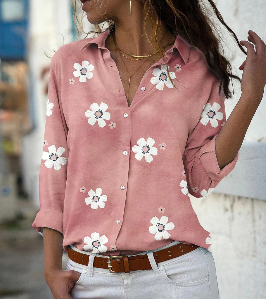 Damen Baumwollbluse mit floralem Muster WW