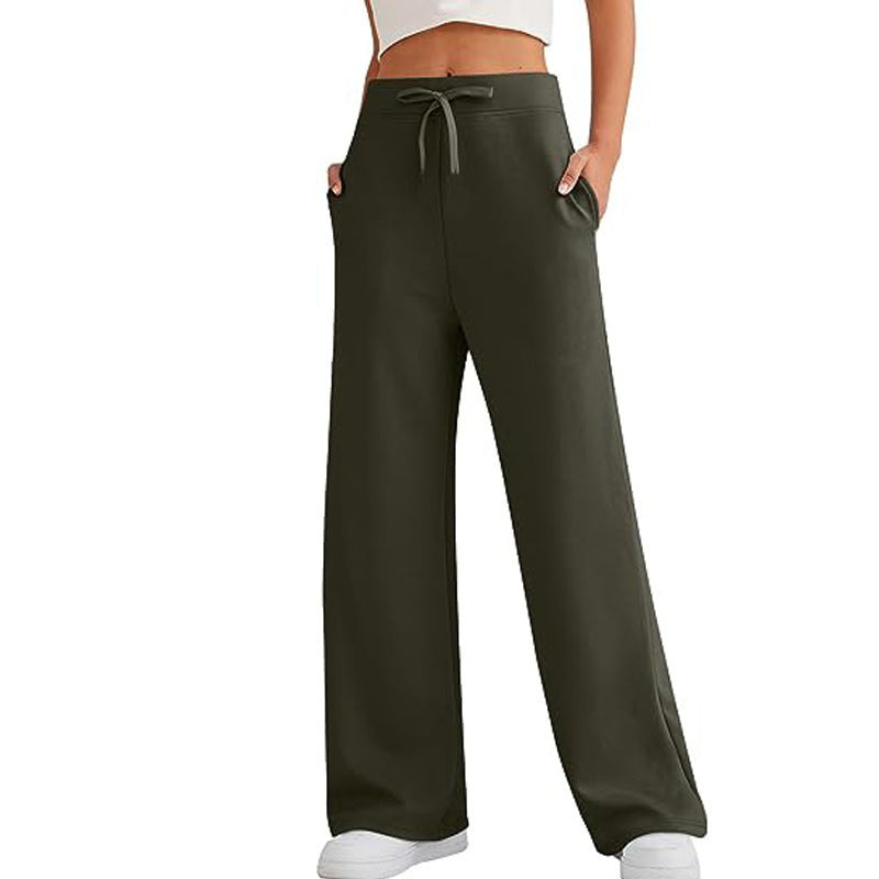 Damen Bequeme Freizeithosen mit weitem Bein WW