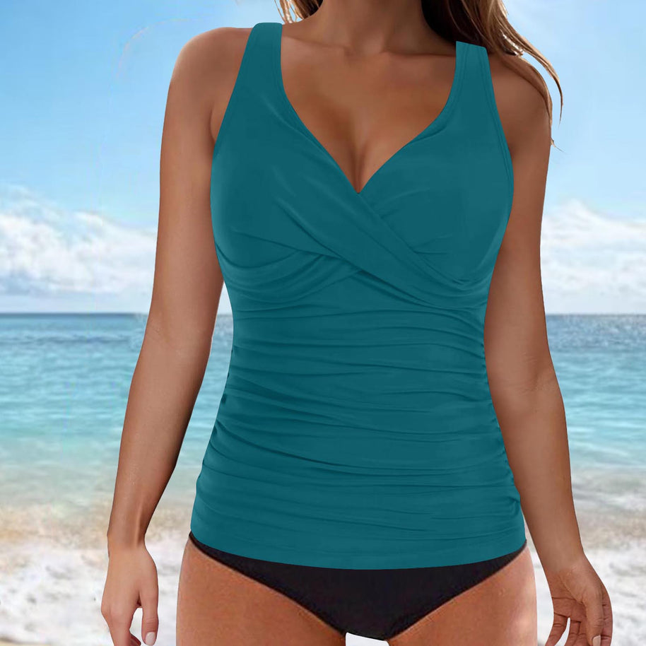 WW | Bauchkontrolle Haken Design Bedrucktes Tankini Set