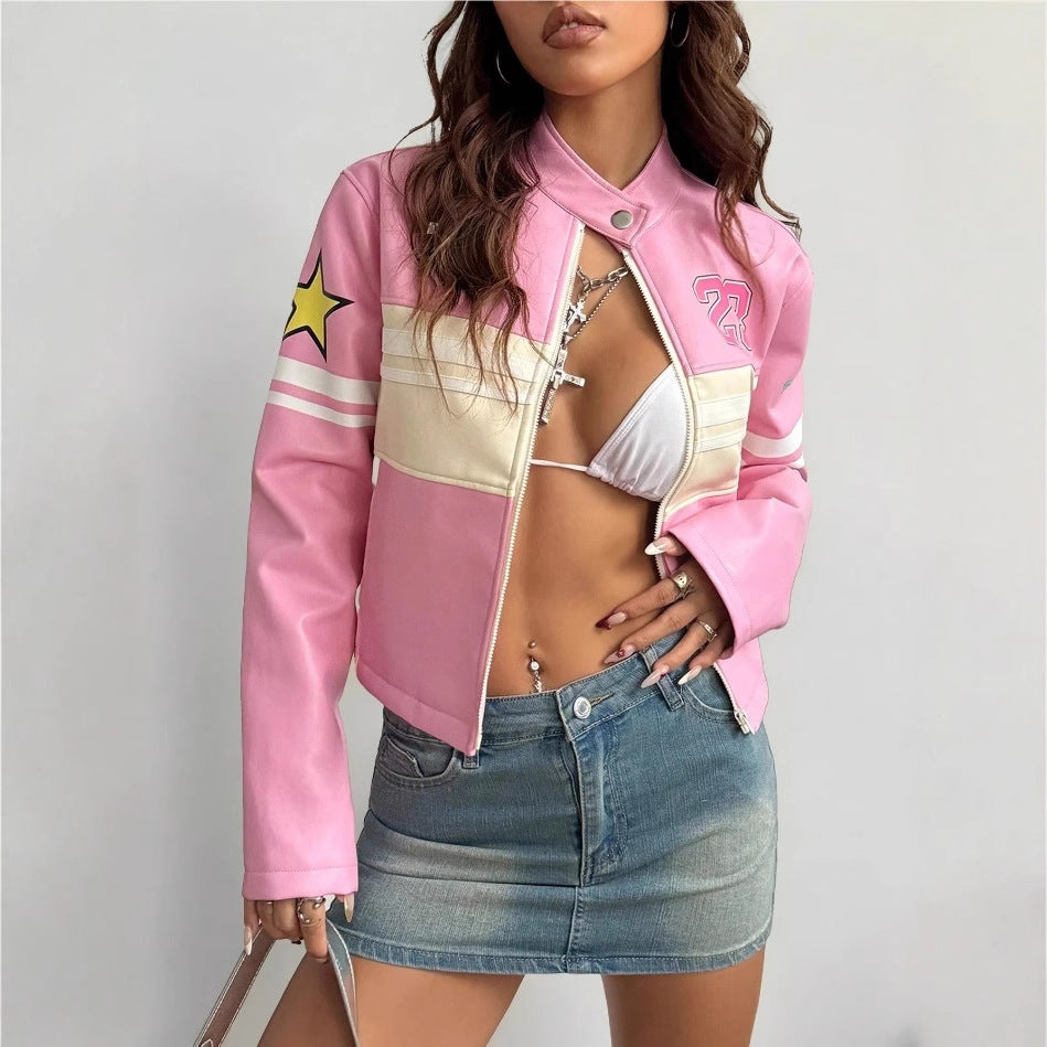 Damen Sportliche Kurzjacke mit detailreichen Applikationen WW