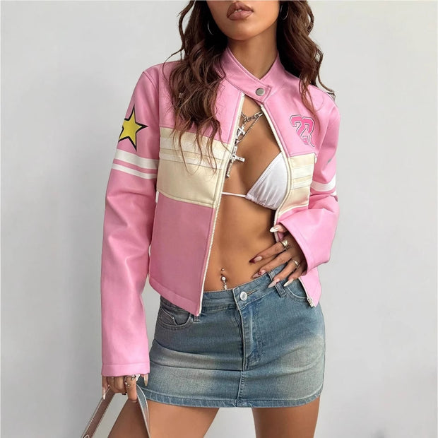 Damen Sportliche Kurzjacke mit detailreichen Applikationen WW