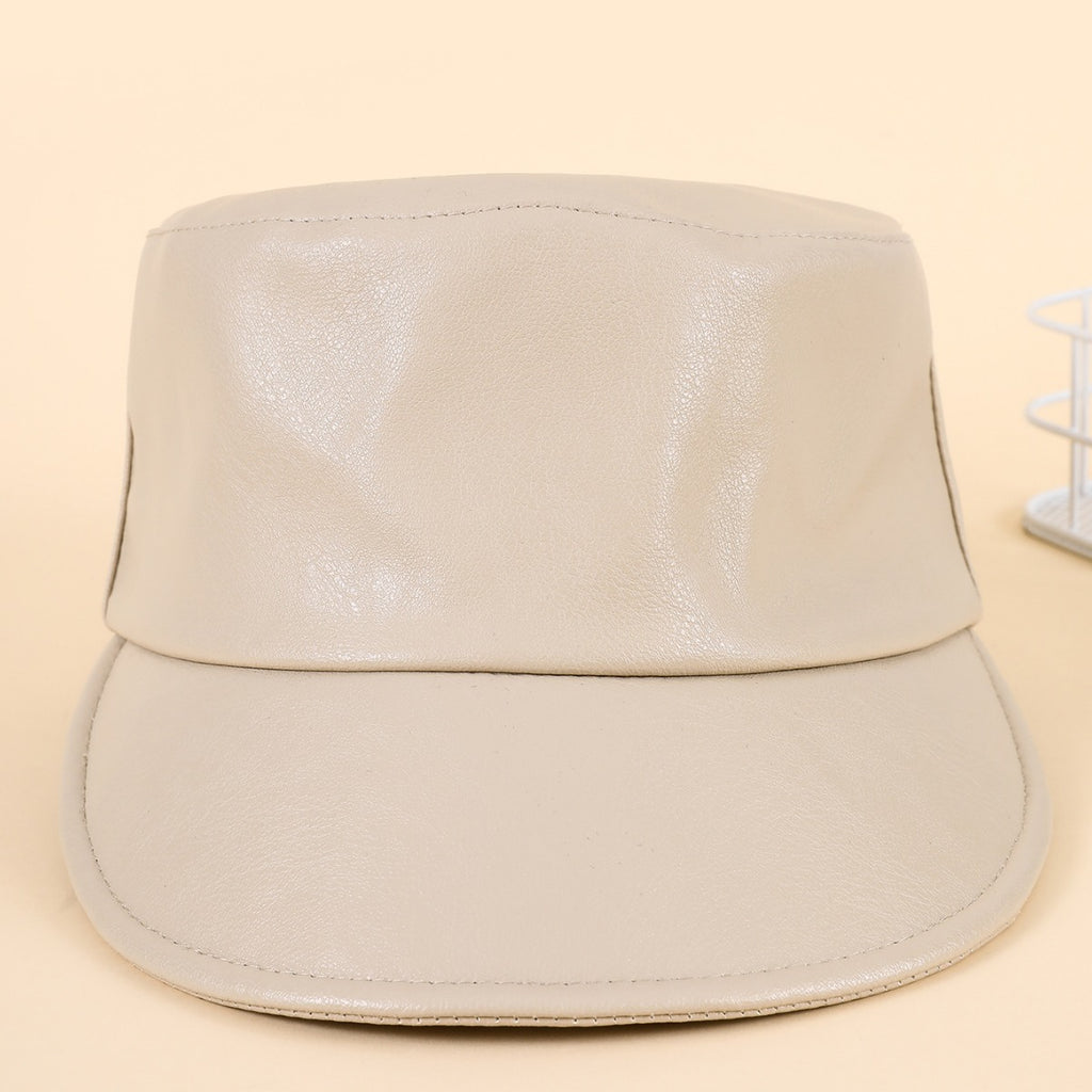 Damen Modischer Leder Bucket Hat mit breiter Krempe und weichem Innenfutter WW