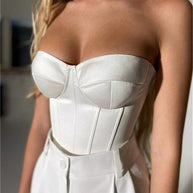 WW Schlauchtop Solide Farbe Slim Oberbekleidung