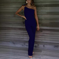 Damen Stylish Jumpsuit mit asymmetrischem Schnitt und eleganten Details WW