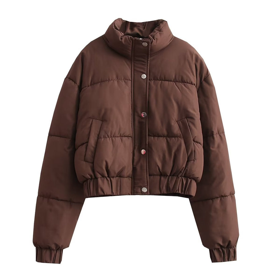 Damen Steppjacke mit hohem Kragen undpraktischen Taschen WW