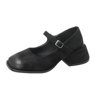 Damen klassische Mary Jane Schuhe mit verstellbarem Riemen und blockiertem Absatz W&W