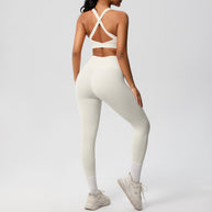 Damen Sport-BH und hochleistungs Leggings Set mit atmungsaktivem Design WW