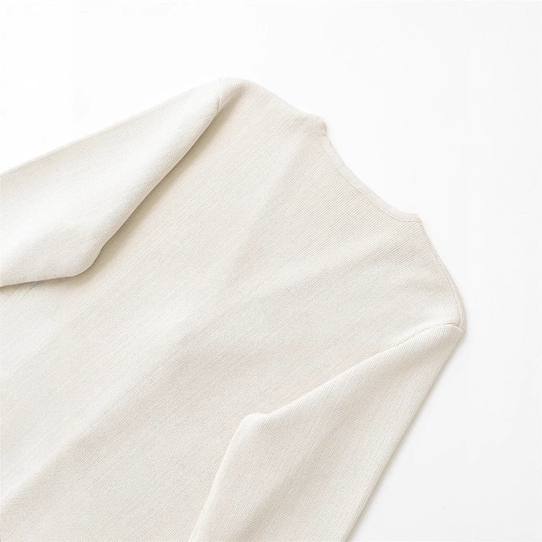 Damen schicke Strickjacke mit elegantem V-Ausschnitt und dekorativem Knopf WW