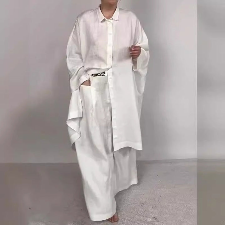 Damen Zweiteiler mit weiter Hose und Taschen