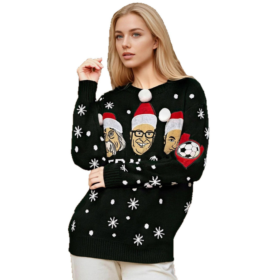 Damen sportlicher Pullover mit Fußballmotiv WW