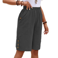 Damen Sommerliche Leinen Shorts WW