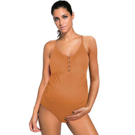 Damen Umstands-Badeanzug mit Knopfdetails WW
