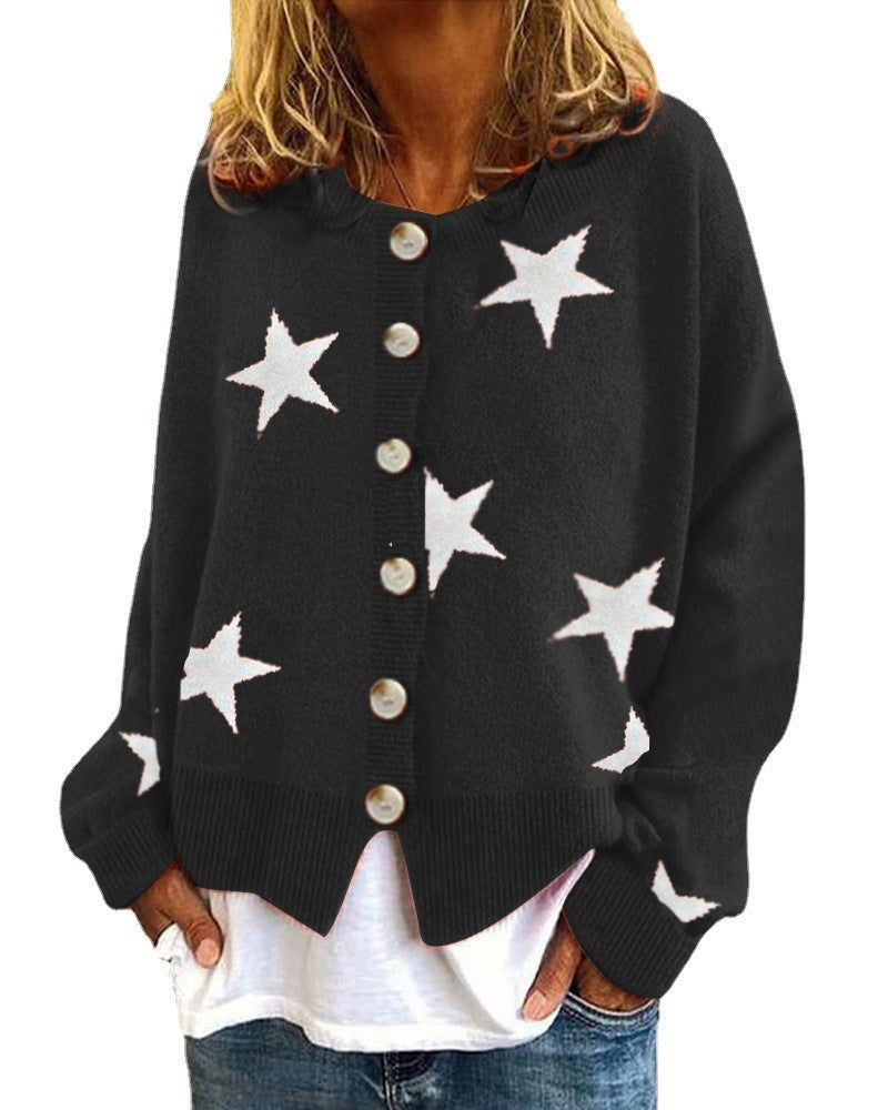 Damen Strickjacke mit Sternenmotiv WW