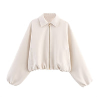 Damen Sportliche Windjacke mit hohem Kragen und praktischen Taschen WW