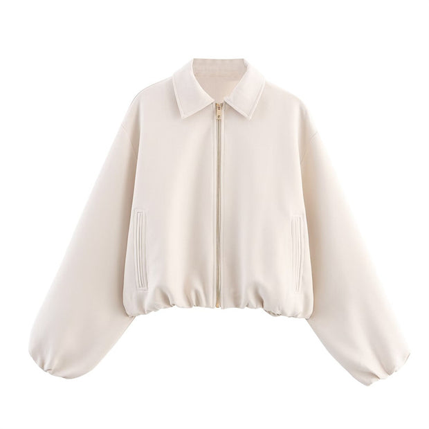 Damen Sportliche Windjacke mit hohem Kragen und praktischen Taschen WW