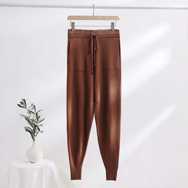 Damen bequeme und stilvolle Strickhose WW