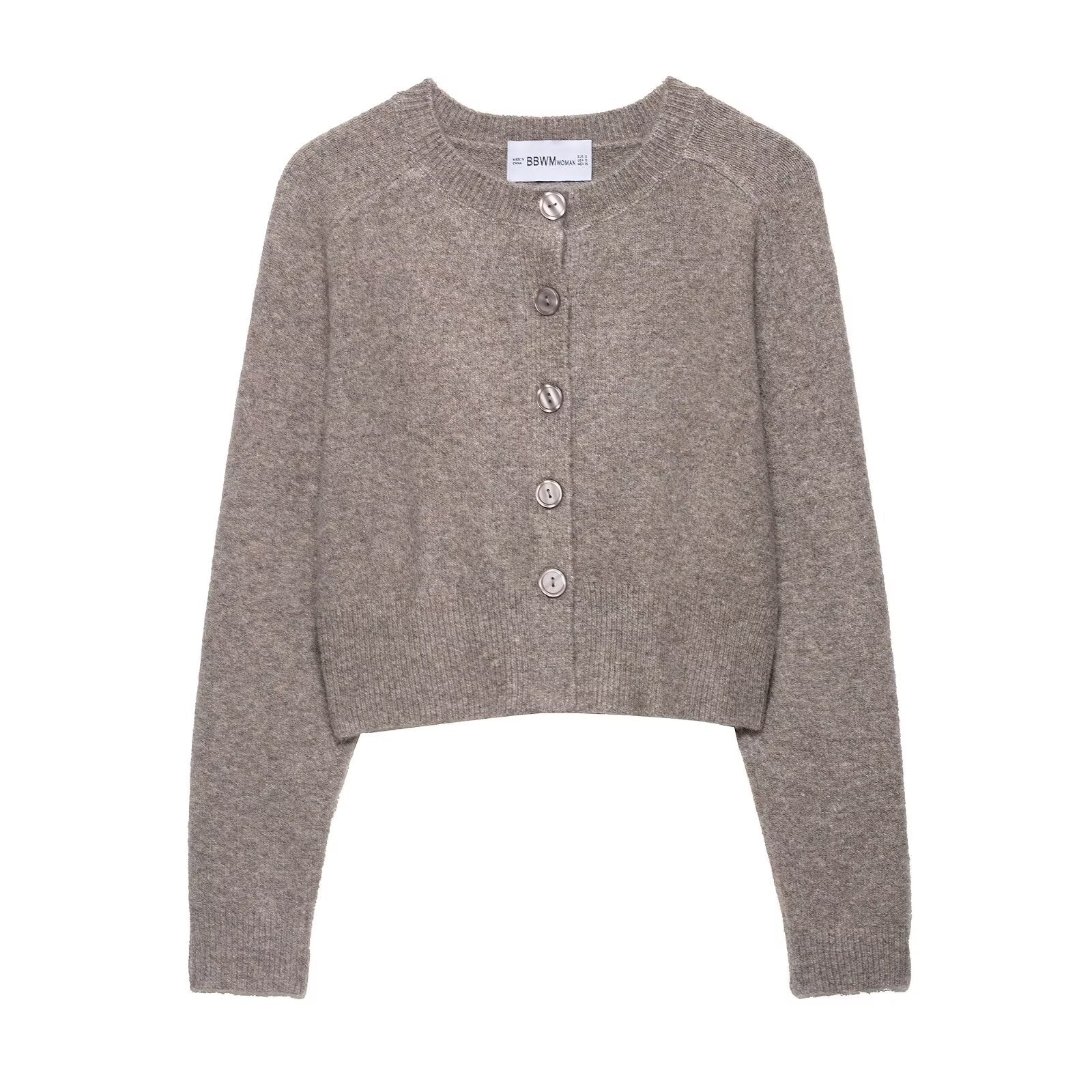 Damen Strickjacke mit edlen Knöpfen und modernem Schnitt WW