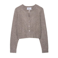 Damen Strickjacke mit edlen Knöpfen und modernem Schnitt WW