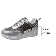 Damen Sneakers mit modischem Metallic-Akzent und atmungsaktiver Dämpfung W&W