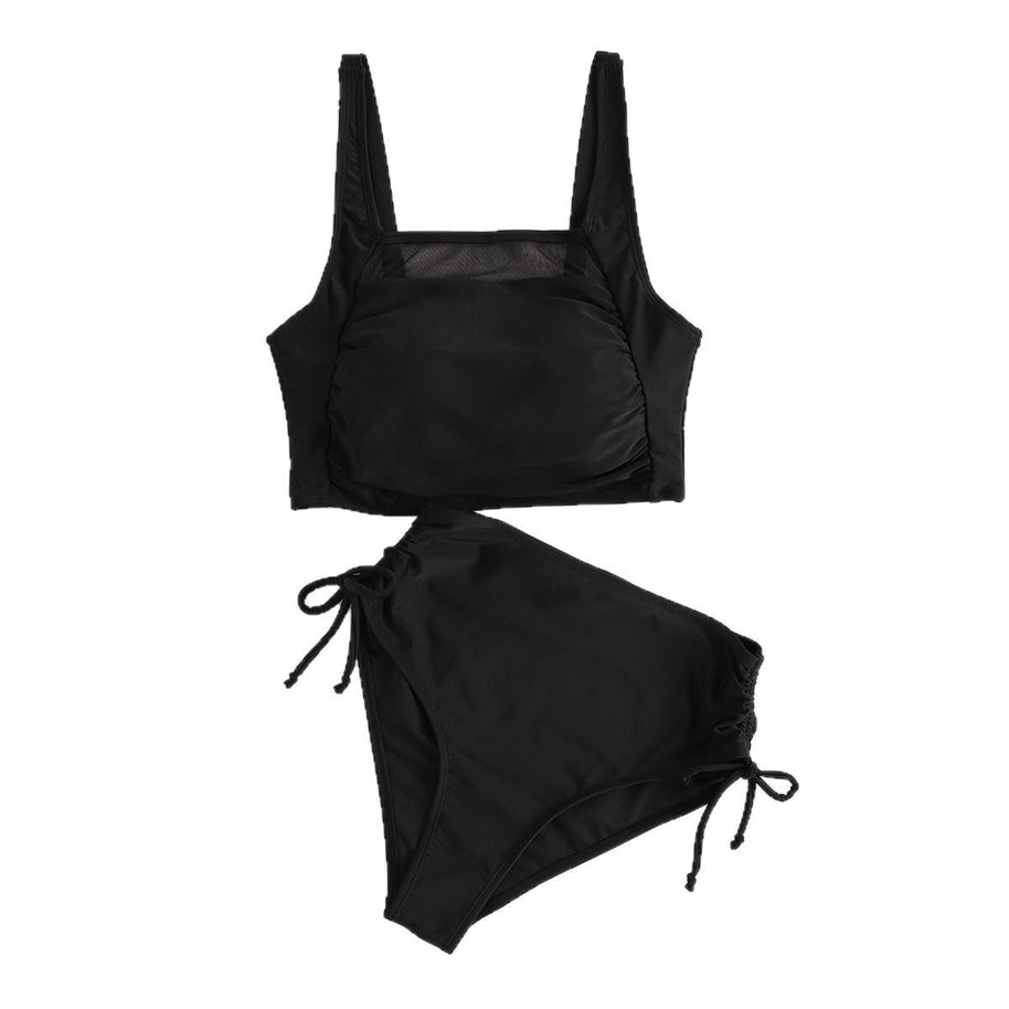 Damen Zweiteiliges Badeanzug-Set mit sportlichem und hohem Schnitt WW