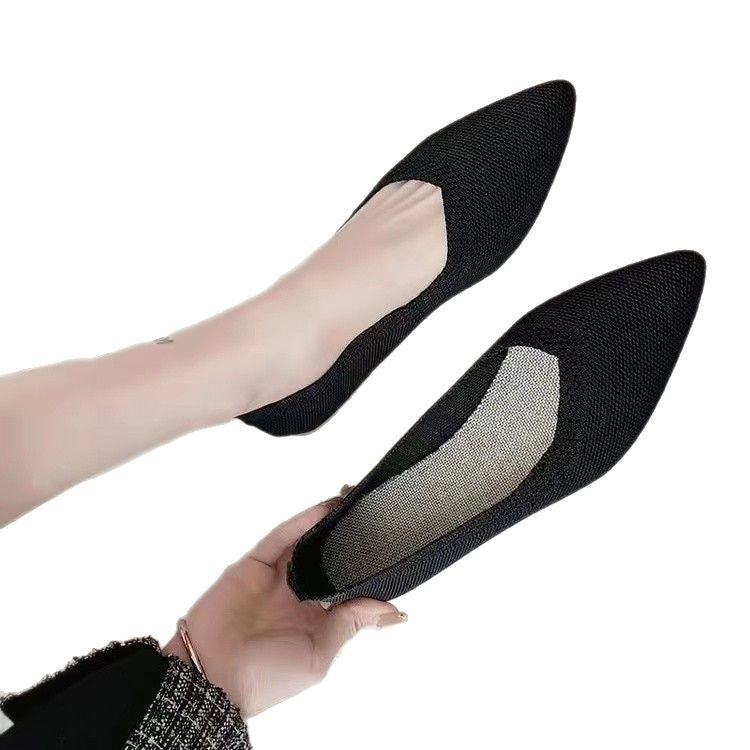 Damen Atmungsaktive Strickspitze Ballerinas WW