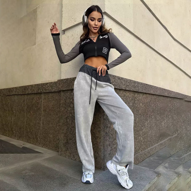 Damen Bequeme Freizeithose mit elastischem Bund und trendigem Design WW