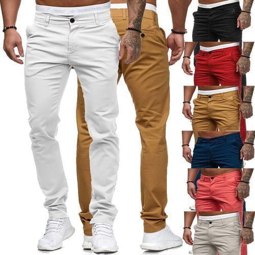 Herren maßgeschneiderte Slim-Fit Chino-Hosen WW