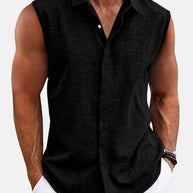 Herren Ärmelloses Hemd mit Struktur WW