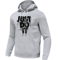 Damen sportlicher Kapuzenpullover mit grafischem Druck und Kängurutasche WW