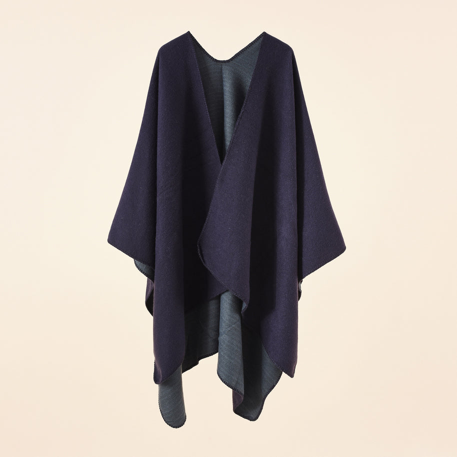 Damen Strickponcho mit asymmetrischem Schnitt und hoher Warmhaltefunktion WW
