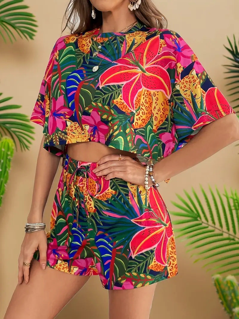 Damen Sommerliches Kurzarm-Set WW