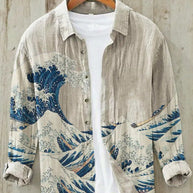 WW | Japanisches Hemd Aus Leinenmix