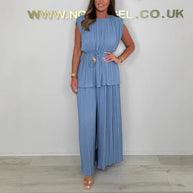 WW | Eleganter Plissierter Jumpsuit Aus Einem Stück