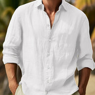 Herren lässige Leinenhemd WW